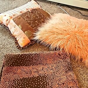 1 throw pillow and 3 washable zippered covers